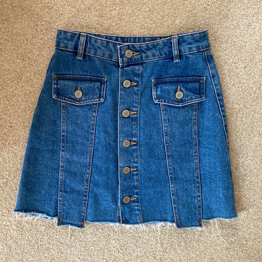 Zara Denim Skirt with Panels